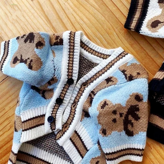 Luxury Striped Cardigan Sweater for small dogs & cats - Warm Pet Outfit